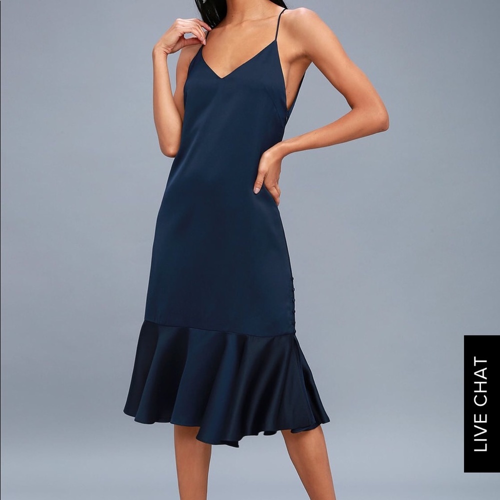 Lulu’s Navy satin dress